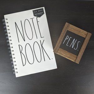 Rea Dunn "NOTE BOOK" Notebook with Pen Holder